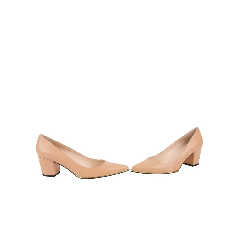 Christy V Nude Leather Jon Josef Pumps